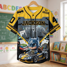 Load image into Gallery viewer, Personalized Batman Kids Baseball Jersey Custom Name Back to School Gift