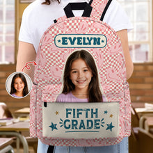 Load image into Gallery viewer, Personalized Kids Retro Backpack with Photo & Name Gift