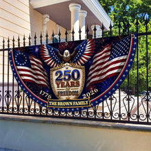 Load image into Gallery viewer, Personalized Family Name Patriotic Flag Custom 250th Birthday Gift