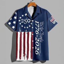Load image into Gallery viewer, Personalized Hawaiian Shirt Custom Print Gift for 4th of July