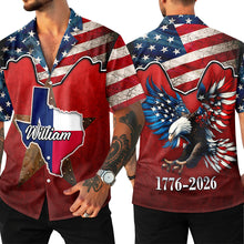 Load image into Gallery viewer, Personalized Hawaiian Shirt Custom Name 250th Anniversary Gift for Dad