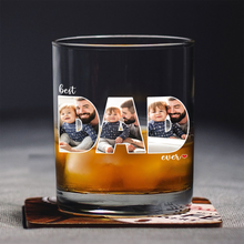 Load image into Gallery viewer, Personalized Whiskey Glass Custom Photo Gift for Dad