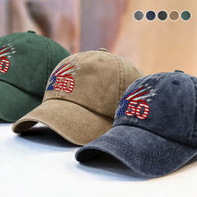 Load image into Gallery viewer, Personalized Washed Denim Baseball Cap 250 Years America Gift