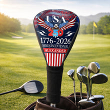 Load image into Gallery viewer, Personalized Golf Club Head Cover 250 Years America Gift for Dad
