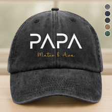 Load image into Gallery viewer, Personalized Washed Denim Baseball Cap Custom Name Gift for Dad