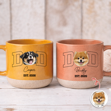 Load image into Gallery viewer, Personalized Pottery Mug Custom Photo Gift for Dog Dad