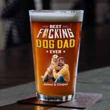 Load image into Gallery viewer, Personalized Photo Beer Glass Best Dog Dad Gift for Father's Day