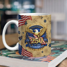 Load image into Gallery viewer, Personalized USA 250 Years Eagle Coffee Mug Custom Gift