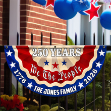 Load image into Gallery viewer, Personalized 250th Independence Day Family Flag Custom Name Gift