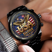 Load image into Gallery viewer, Personalized Family Photo Wrist Watch Custom Gift for Dad