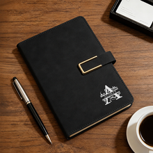Load image into Gallery viewer, Personalized Engraved Leather Notebook Set with Pen Gift for Dad
