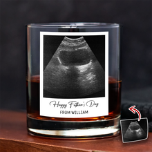 Load image into Gallery viewer, Personalized Ultrasound Photo Rock Glass Custom Gift for Dad