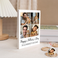 Load image into Gallery viewer, Personalized Building Block Photo Gift for Cat Dad Father's Day