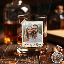 Load image into Gallery viewer, Personalized Father of the Bride Whiskey Glass Custom Gift for Wedding Day
