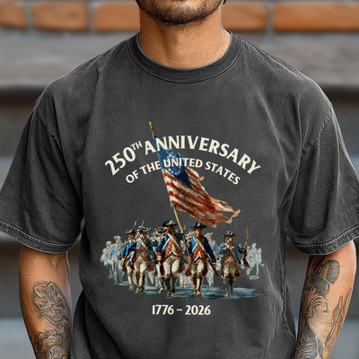 250th Anniversary T-Shirt American Flag Gift for Him/Her