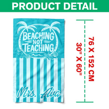 Load image into Gallery viewer, Personalized Beach Towel Funny Teacher Gift for Summer
