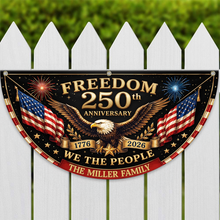 Load image into Gallery viewer, Personalized 250th Anniversary Fan Flag Custom Family Name Patriotic Decor