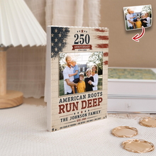 Load image into Gallery viewer, Custom Photo Building Blocks Patriotic Family Gift 250th Anniversary