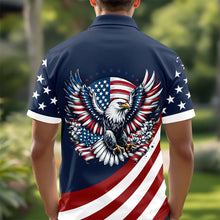 Load image into Gallery viewer, Personalized American Pride Eagle Polo Shirt Gift for Dad