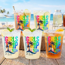Load image into Gallery viewer, Personalized Frosted Cups Girls Trip 2026 Gift for Her
