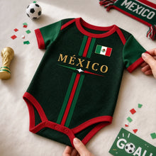 Load image into Gallery viewer, Personalized Baby Jersey Bodysuit Mexico Soccer Gift for Kids