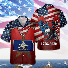 Load image into Gallery viewer, Personalized Hawaiian Shirt Custom Name 250th Anniversary Gift for Dad