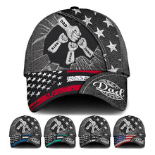 Load image into Gallery viewer, Personalized Fist Bump Hat Custom Names Gift for Dad