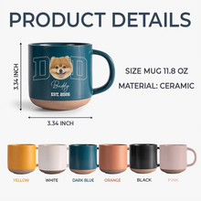 Load image into Gallery viewer, Personalized Pottery Mug Custom Photo Gift for Dog Dad