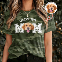 Load image into Gallery viewer, Personalized Camo Dog Dad T-Shirt Custom Photo Gift for Father's Day