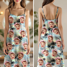 Load image into Gallery viewer, Personalized Tropical Summer Maxi Dress Custom Photo Gift for Mom