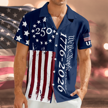 Load image into Gallery viewer, Personalized Hawaiian Shirt Custom Print Gift for 4th of July