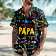 Load image into Gallery viewer, Personalized Hawaiian Shirt Custom Kids Names Gift for Dad