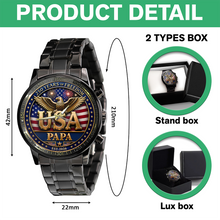 Load image into Gallery viewer, Personalized Family Photo Wrist Watch Custom Gift for Dad