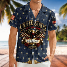 Load image into Gallery viewer, Custom Name Hawaiian Shirt Patriotic Eagle USA 250th Gift
