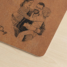 Load image into Gallery viewer, Personalized Desk Mat Custom Photo Sketch Gift for Dad