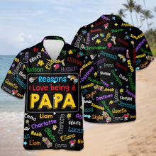 Load image into Gallery viewer, Personalized Hawaiian Shirt Custom Kids Names Gift for Dad