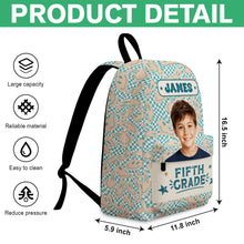Load image into Gallery viewer, Personalized Kids Retro Backpack with Photo & Name Gift