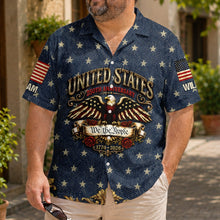 Load image into Gallery viewer, Custom Name Hawaiian Shirt Patriotic Eagle USA 250th Gift