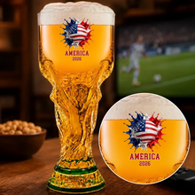 Load image into Gallery viewer, Personalized Trophy Beer Glass for Football Lovers - Custom Gift
