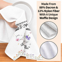 Load image into Gallery viewer, Personalized Kitchen Towel Custom Aunt & Niece Birth Month Flowers Gift