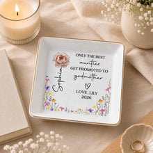 Load image into Gallery viewer, Personalized Ceramic Jewelry Dish Best Aunt Gift for Godmother