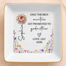 Load image into Gallery viewer, Personalized Ceramic Jewelry Dish Best Aunt Gift for Godmother