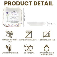 Load image into Gallery viewer, Personalized Lace Jewelry Dish Custom Aunt Gift for Birthday