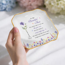 Load image into Gallery viewer, Personalized Lace Jewelry Dish Custom Aunt Gift for Birthday