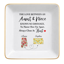 Load image into Gallery viewer, Personalized Square Ceramic Jewelry Dish Custom State Art Gift for Aunt