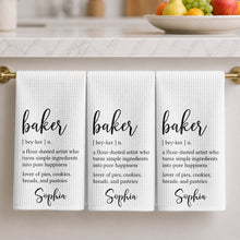 Load image into Gallery viewer, Personalized Kitchen Towel Custom Baker Definition Gift