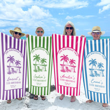Load image into Gallery viewer, Personalized Beach Towel Custom Name Gift for Best Friends