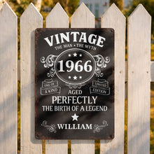 Load image into Gallery viewer, Personalized Vintage Metal Sign Custom Name Gift for Dad
