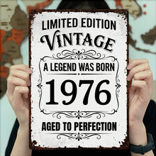 Load image into Gallery viewer, Personalized Vintage Metal Sign Custom Year Gift for Dad