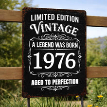 Load image into Gallery viewer, Personalized Vintage Metal Sign Custom Year Gift for Dad